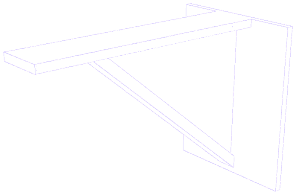 Fang T shelf bracket