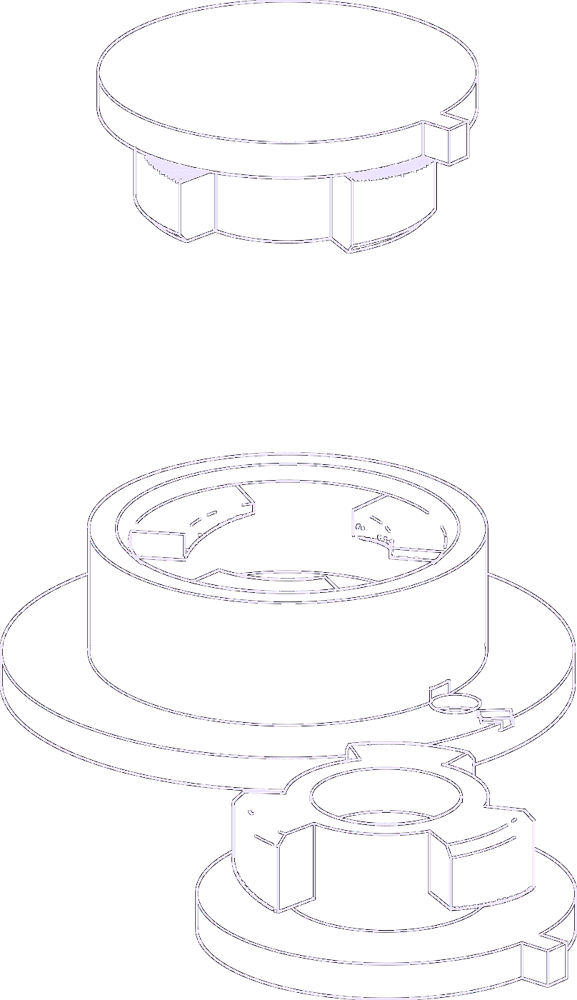 Line drawing of NERDLOCK-H pucks and receiver